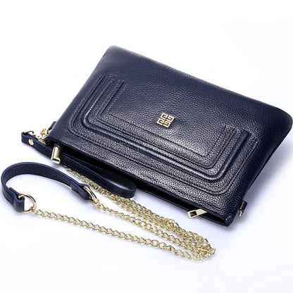 Chain is pure color one shoulder hand bag