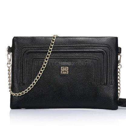 Chain is pure color one shoulder hand bag