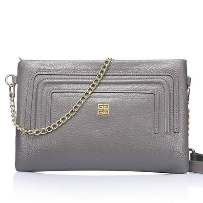 Chain is pure color one shoulder hand bag